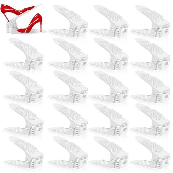 Shoe Slots Organizer 20 Pack - Shoe Stackers for a