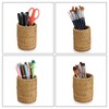 JuxYes Handmade Rattan Pencil Holder Woven Pen Container Pen Cup