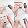 4 Piece Sewing Thimble Hand-Working Sewing Thimble Finger Protector Adjustable