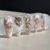 06:45AM, rosy preview |Vintage medieval nails - oval / 06:45AM,