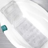 Premium White PVC Bath Pillow Mat with 30 Suction Cups,
