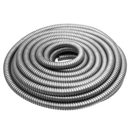 Qlvily 1/2 inch x 25ft Flexible Electrical Conduit, Iron Galvanized Access Line Conduit, Greenfield Flex Conduit, for Manage and Protect Home and Industrial Wires
