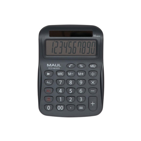 MAUL Eco MJ 555 Calculator, Solar with 10 Digits Display,