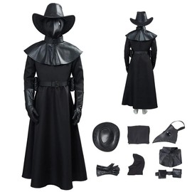 Kid Plague Doctor Costume Cosplay Outfit Black