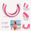 U-Shaped Inflatable Pool Float for Summer Fun – Striped PVC
