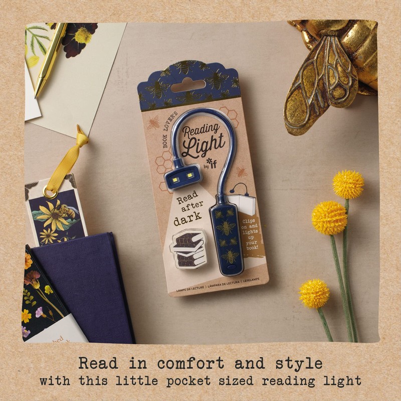 IF Book Lover's Reading Light - Bee, Blue