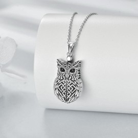 YONFQE Owl Necklace Sterling Silver Heart Pendant best wishes Jewelry Gifts for Women