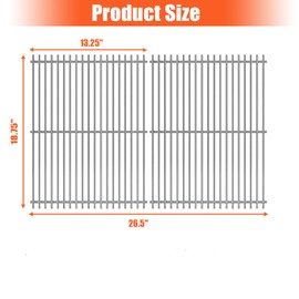 18.75" Cooking Grates for Weber Genesis II 300 and Genesis II LX 300 Series Gas Grills, Genesis II E&S 310 315 320 325 340, Stainless Steel Cooking Grid Replacement Parts for Weber 66095 84136