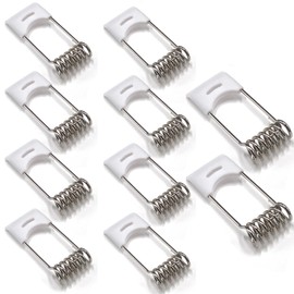 10Pcs Downlight Spring Clips, 45 x 17mm Twist Spring Retainer Clip Lamp Accessories for Recessed Ceiling Lighting Downlights, White