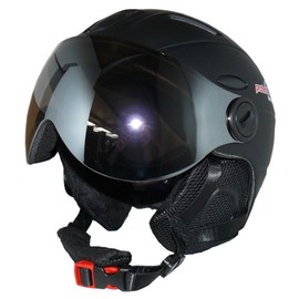 Protectwear Ski helmet MS95 black matt with two visors folding - M