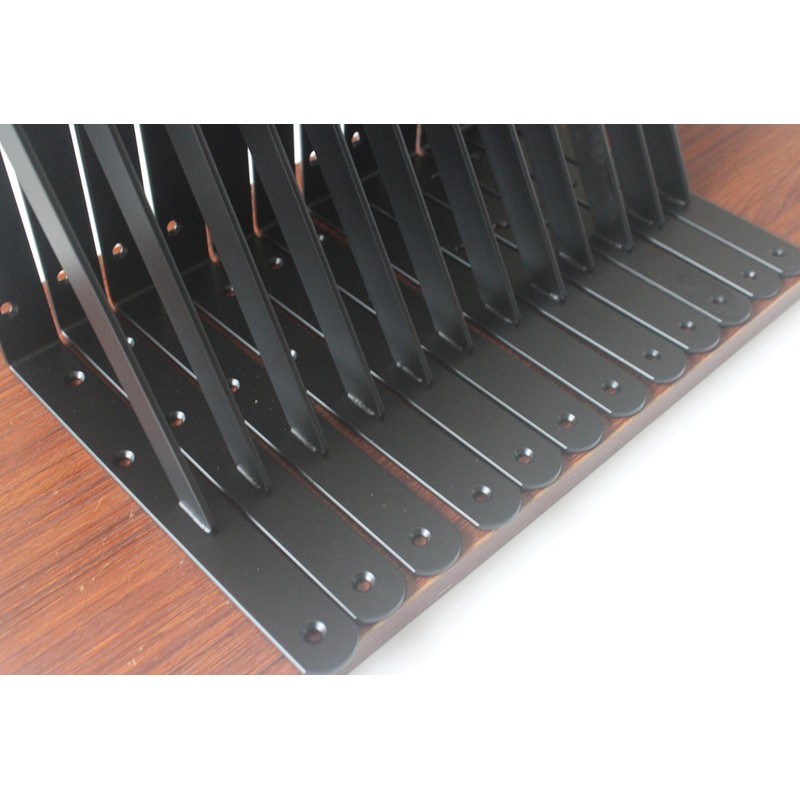 8 Pack L10 x H 8" Black Heavy Duty Shelf