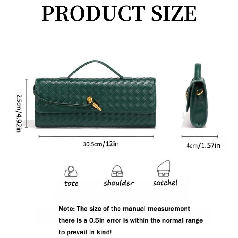 Handbags women Handmade Woven Evening Bag PU Leather Handbags clutch