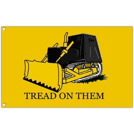 Aroxtms Tread On Them Killdozer Flag 3x5 Funny Flags for Room Guys Teen Girls College Dorm Bedroom Meme Flag Tapestry Man Cave Wall Art Decor Indoor Outdoor Home House Decoration Banner