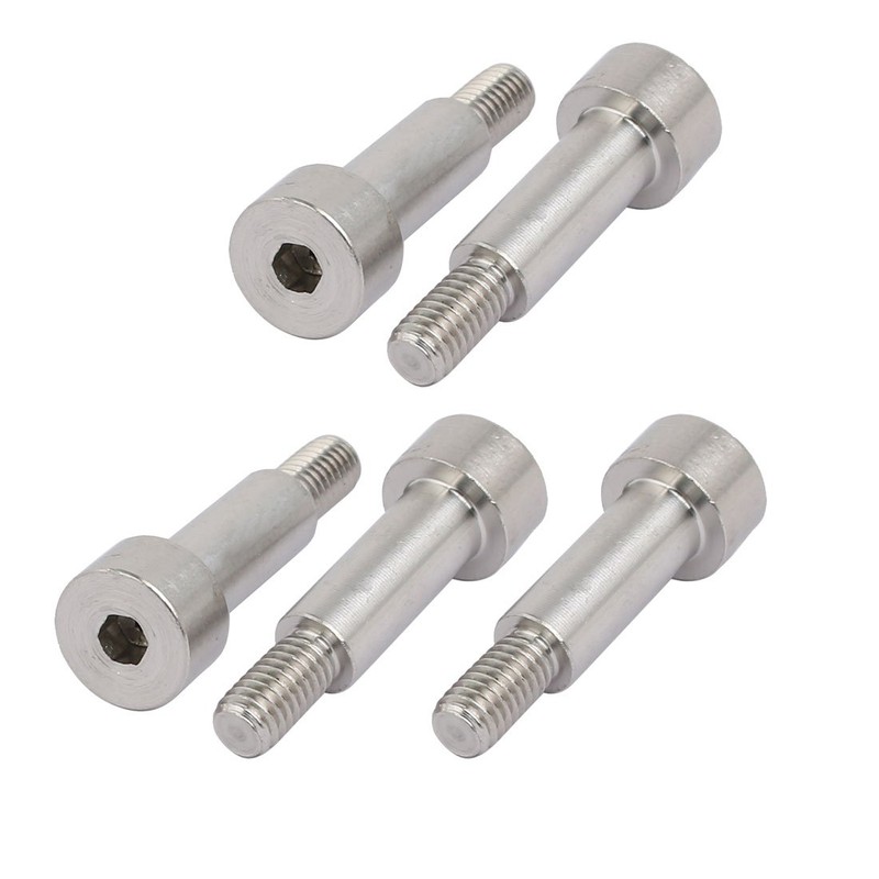 sourcing map M6 de 304 Stainless Steel Hexagonal Shoulder Bolts
