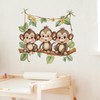 Cute Little Monkey Swinging Wall Stickers, sacinora Cartoon Animal Wall