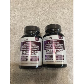 Grey Biotics (2) Grey Biotics Sea Moss Black seed Oil Ashwagandha Turmeric Bladderwrack 1/26