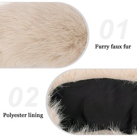 Peicees Womens Winter Headband, Thermal Faux Fur Elastic Hairband Ear Warmer Furry Fleece Russian Costume Party Accessories