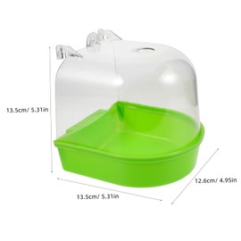 GANAZONO Parakeet Bird Bath Box Durable Bathing Tub for Easy Installation Accessory for Parakeets and Budgies
