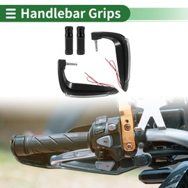 Partuto 7/8" 22mm 15/16" 24mm Motorcycle Hand Grips Cover Kit Aluminum Alloy Rubber Handlebar Grips Black 1 Set Diamond Pattern