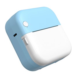 Mini Thermal Printer Multifunction Portable Sticker Maker Instant Photo Inkless Printing Support BT Connection for Smartphone with 11 Paper Rolls 57mm Compatible with iOS Android System for Picture Receipt Memo Note Label Children DIY