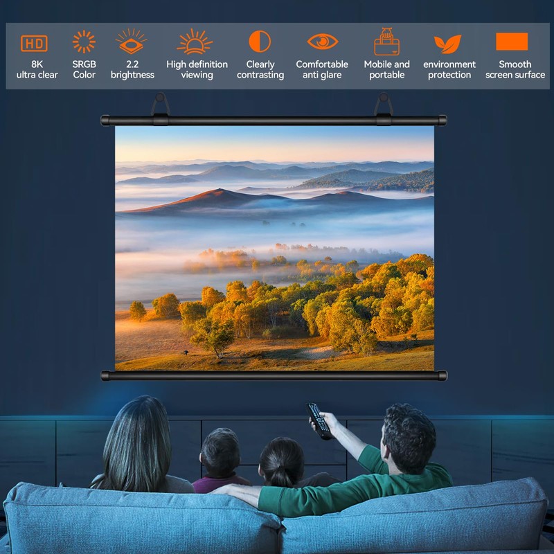 XIAOHUI Premium Portable Outdoor Projector Screen, 120 Inch, 16:9 Aspect