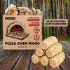 Pizza Oven Wood with Fire Starters, 12 lbs Kiln-Dried White