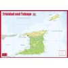 Trinidad & Tobago Physical Map - 23.3 x 16.5 Inches