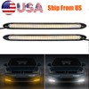 XUKEY 2X Car Daytime Light Strip Headlight Bumper Fog Light