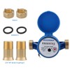 MEASUREMAN 3/4" Non-Pulsed Single-Jet Gallon Water Meter Blue Brass Body