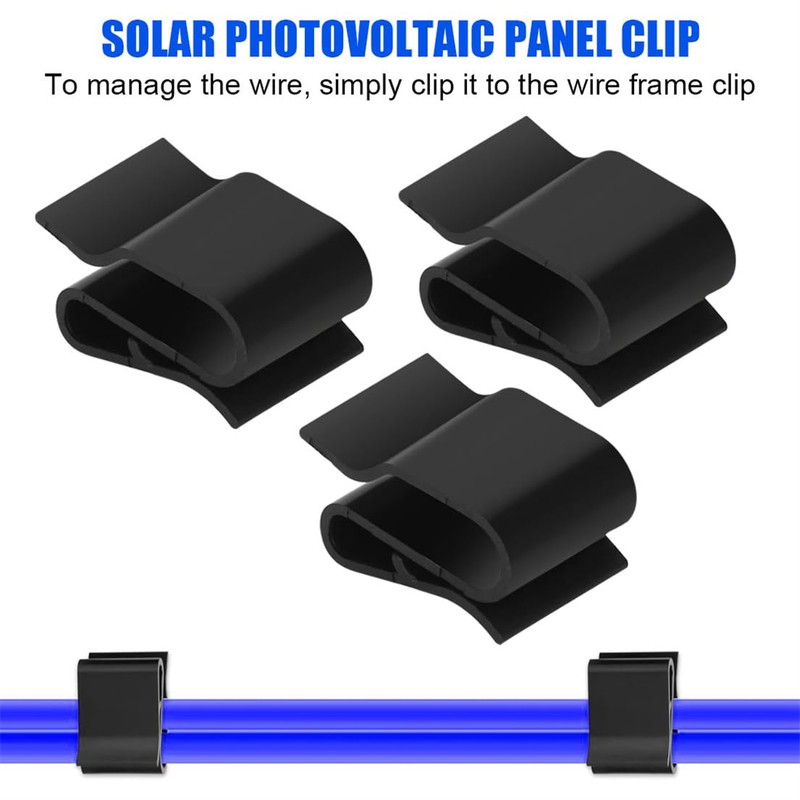 Spann Solar Cable Clips - 30Pcs Black PV Cable Clamp