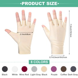 9 Pairs Summer Fingerless Gloves Half Finger Sun Protection Gloves Touchscreen Driving Gloves for Adult (Assorted Colors)