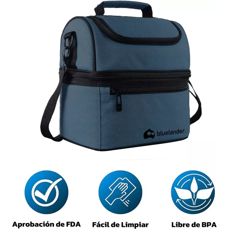 Bluelander Bolsa De Almuerzo Lonchera Térmica Portátil Y Gran Capacidad