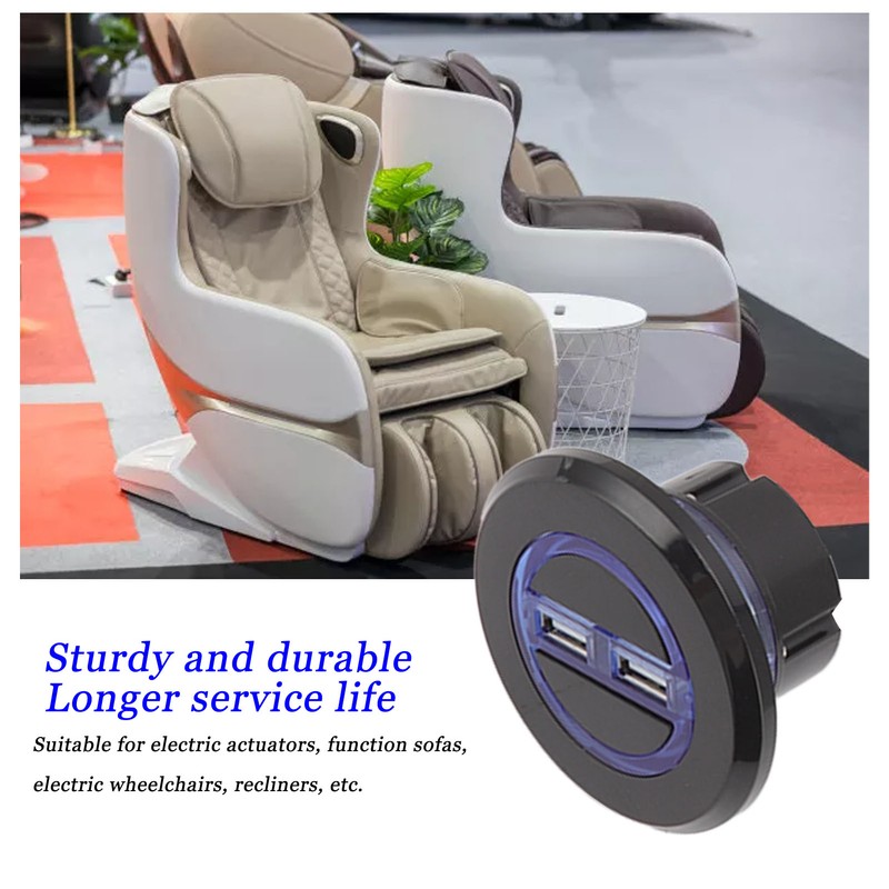 Electric Sofa Recliner Controller with 2 USB Port Electric Putter