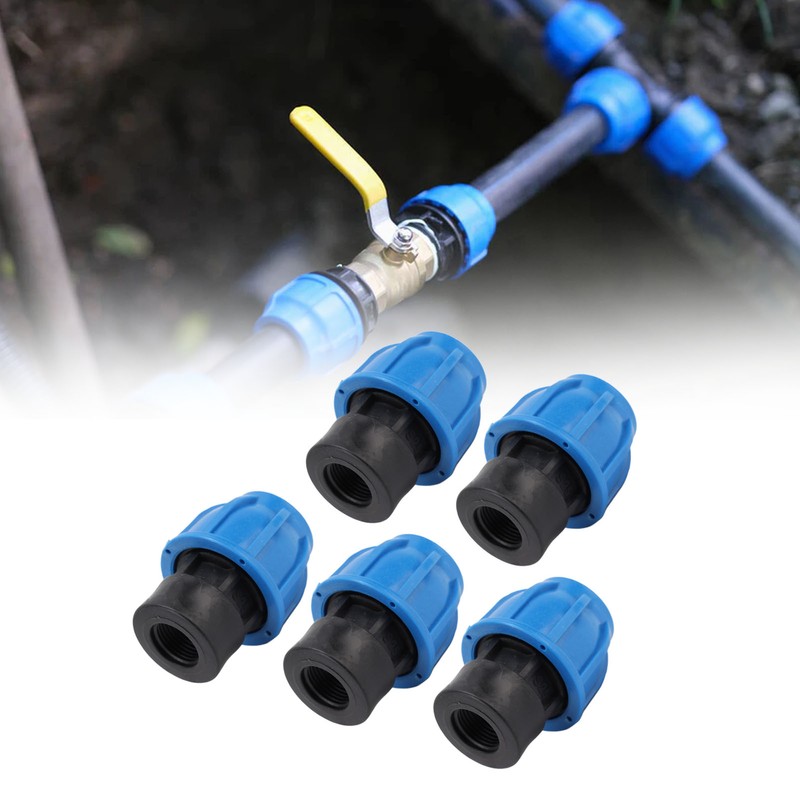 5PCS Plumbing Fittings Water Pipe Quick Connector Coupling Kit Female