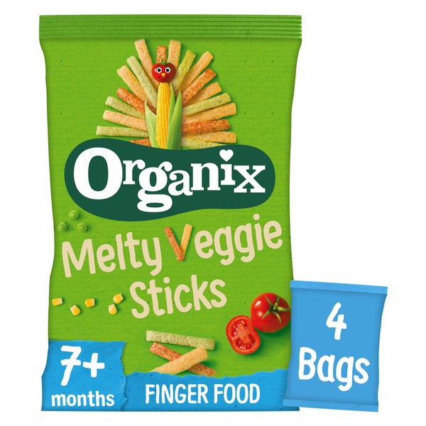Organix Melty Veggie Sticks Multipack, 4 x 15 g