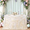 BrillShine Satin Tablecloth 90 x 90 Inch Cream Festive DIY