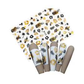 Generic Sea Star Nail Sticker World Oceans Day Boat Anchor Turtle Shell Palm Leaf B123 Nail Wraps Art Stickers Manicure Supplies for Women for Home Nails Full Long Lasting Easy Apply and Remove