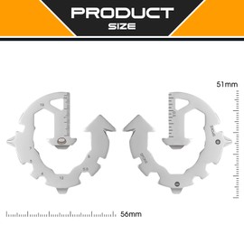 Fathers Day Dad Gifts for Him, Keychain Multi-tool, 16 in 1 Works as Bottle Opener, Bicycle Spoke Wrench and Hex Wrenches, Mini Tool Gift for Men, Women, Mothers Day, Birthday (Arrow)