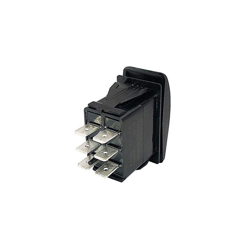 Carling Technologies VLD2S00B-AZC00-000 Switch, Rocker, V SERIES, NON-Lighted, DPDT, (ON)-OFF-(ON)