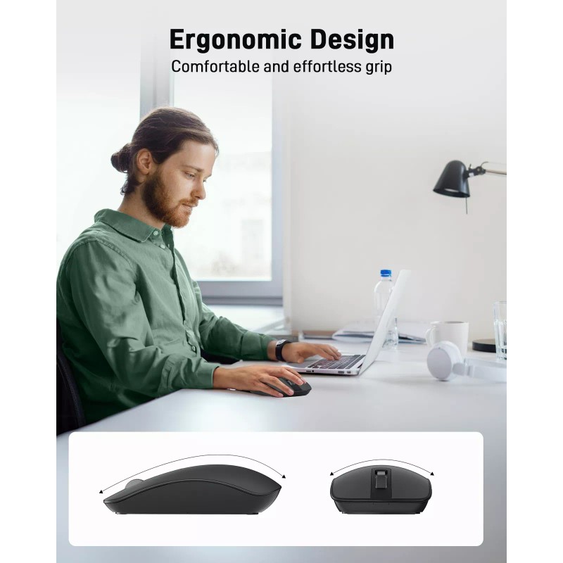 acer Computer Mouse Wireless, 2.4G Slim USB Wireless Mice with