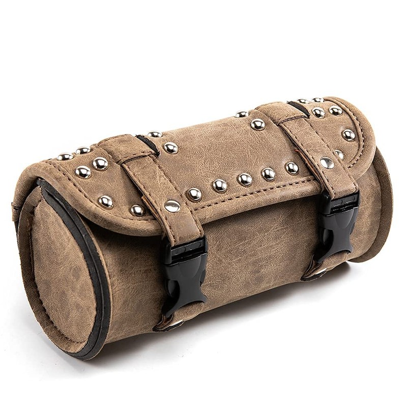 Motorcycle fork bag, universal handlebar tool bag, roll barrel bag,