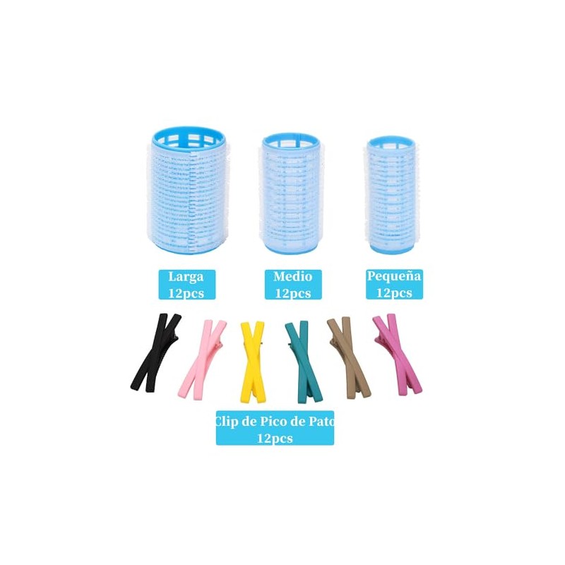 Tubos para Cabello, Juego de 48 Rulos para Cabello, Rizador