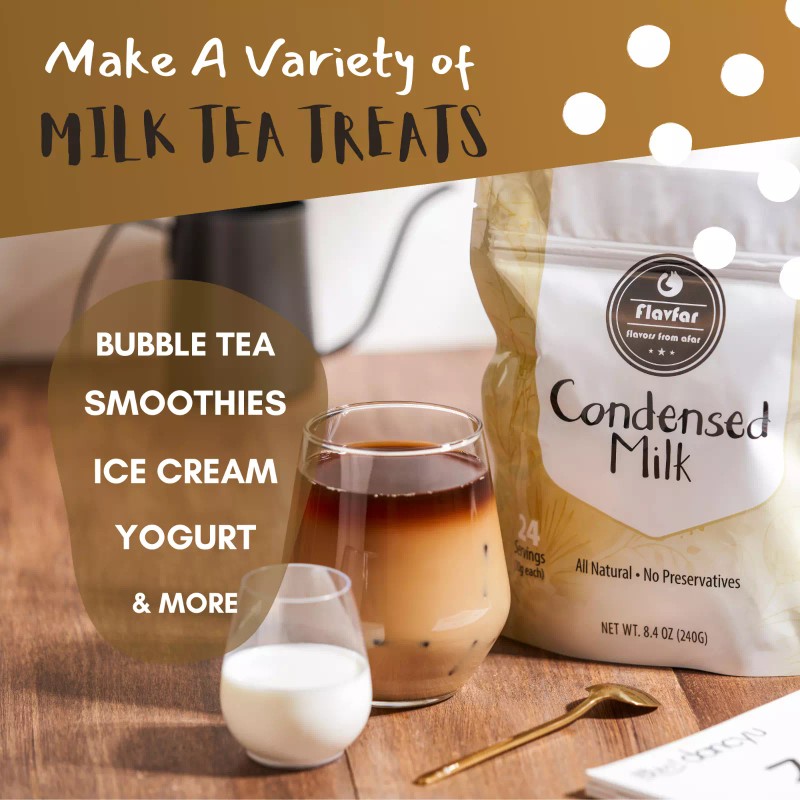 Flavfar Sweetened Condensed Milk Leche Condensada 24 counts