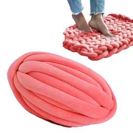 Chunky Yarn | Big Twist Tubular Yarns for Knitting,Extra Thick Warm Cotton Thread Crystal Velvet Cotton Yarn for Handmade