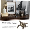 IMIKEYA Brass Decoration Turtle Statue Tortoise Statue Solid Copper Miniature