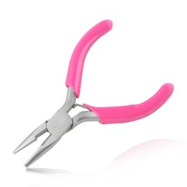 LEONTOOL 3 Inches Mini Long Nose Pliers for Jewelry Making with Wire Cutter Long Needle Nose Pliers Smooth Jaws Small Chain Nose Pliers Jewelry Making Supplies for Bending Small Object Gripping