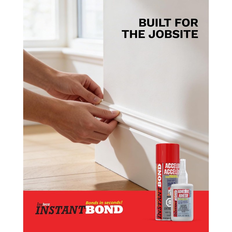 Instant Bond Super Fast Strongest Glue & Accelerator Small Kit