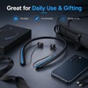 Neckband Bluetooth Earbuds for Calls & Music – Retractable Wireless