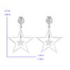 Non-Pierced Double Star Cuff Clip-On Earrings | Hollow Star Drop