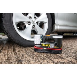 AIRMAN ResQ Pro+ Tire Repair Kit – 12V Compressor with LED Light & Eco Sealant – Portable Emergency Flat Tire Inflator for Cars, SUVs & Minivans – Includes Bag & Adaptors